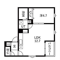 Courage宝生町 1階/-