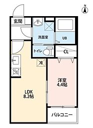 LUMIERE 1LDKの間取図画像