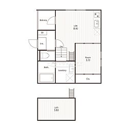 ハーモニーテラスアーバンハイムナカムラ 1SLDKの間取図画像