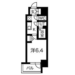 メイクス'熱田神宮 1Kの間取図画像