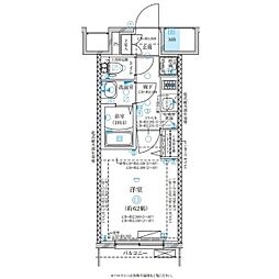 ディアレイシャス名古屋太閤通2 1Kの間取図画像