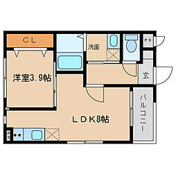 MoveSannoeast 1LDKの間取図画像