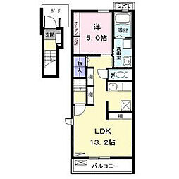 エスペランサ助光1 1LDKの間取図画像
