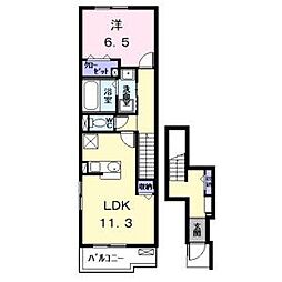 エスポワール プランタン 1LDKの間取図画像