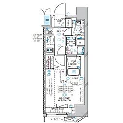 名古屋市営鶴舞線 大須観音駅 徒歩3分の賃貸マンション 8階1Kの間取り