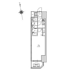 CREST TAPP金山 8階1Kの間取り