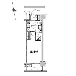 S-RESIDENCE今池beleta 4階1Kの間取り