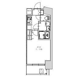 S-RESIDENCE金山altano 6階1Kの間取り