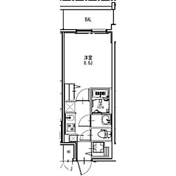 S-RESIDENCE金山epure 3階1Kの間取り