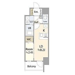 エスリード金山ル・グラン 5階1LDKの間取り