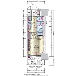 プレサンス上前津ディアシス 3階1Kの間取り