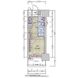 プレサンス上前津ディアシス 8階1Kの間取り