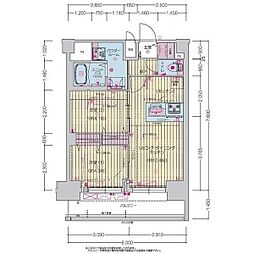 プレサンス上前津ディアシス 9階2LDKの間取り
