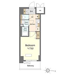 SHOKEN Residence名古屋<太閤通> 8階1Kの間取り