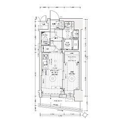 エステムコート名古屋上前津 9階1DKの間取り