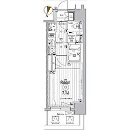 メイクスデザイン名駅南 3階1Kの間取り