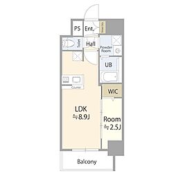名古屋市中区新栄2丁目マンション 1LDKの間取図画像