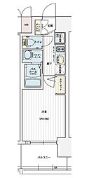 エステムコート名古屋黒川シャルマン 1Kの間取図画像