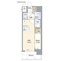 名古屋市西区新道1丁目マンション 1LDKの間取図画像