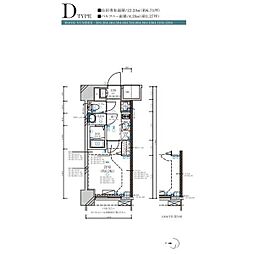 ディアレイシャス名古屋大須通 1Kの間取図画像