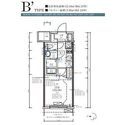 ディアレイシャス名古屋大須通 1Kの間取図画像