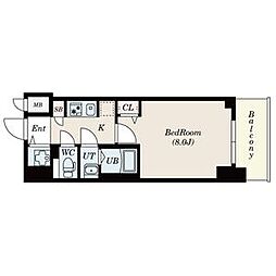 CRESTTAPP新栄 1Kの間取図画像