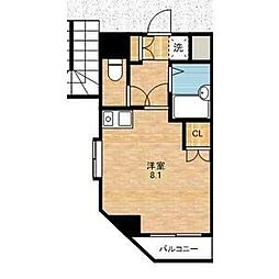 アーバン塩付 ワンルームの間取図画像
