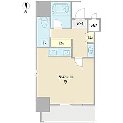 ル・ブルー鶴舞 ワンルームの間取図画像