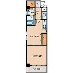 Enchante泉 1DKの間取図画像