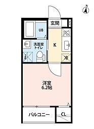 blumarino 1Kの間取図画像