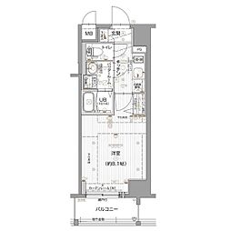 エスリード名古屋東別院 1Kの間取図画像