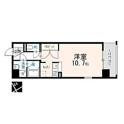 グラントリアノン ワンルームの間取図画像