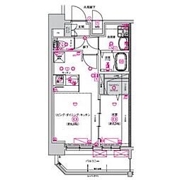 CREST TAPP浅間町 1LDKの間取図画像