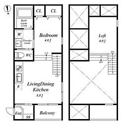 ウエストエム 1SLDKの間取図画像