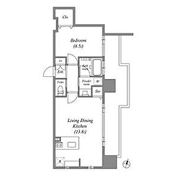 ファーストレジデンス栄 1LDKの間取図画像