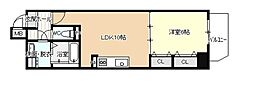 ラ・メゾン輝 1LDKの間取図画像