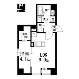 plusM MEIJOKOEN 1LDKの間取図画像