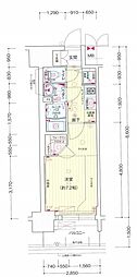 プレサンス名古屋グロウ 1Kの間取図画像