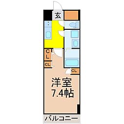名古屋市東区泉2丁目マンション 1Kの間取図画像