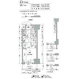 エスリード新栄グランラグジェ 1Kの間取図画像