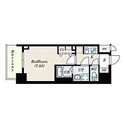 S-RESIDENCE名駅North 1Kの間取図画像