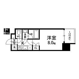 シエルブルー栄 1Kの間取図画像