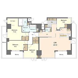 S-RESIDENCE徳川altano(アルターノ) 4LDKの間取図画像