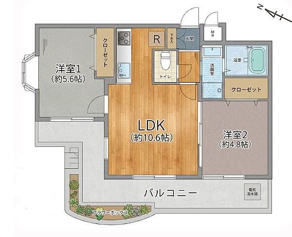 間取りを拡大表示