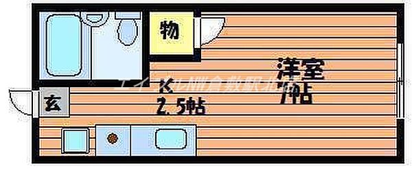 岡山県倉敷市徳芳(賃貸アパート1K・1階・18.15㎡)の写真 その2