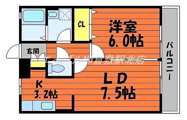 岡山県倉敷市連島町西之浦(賃貸アパート1LDK・3階・40.07㎡)の写真 その2