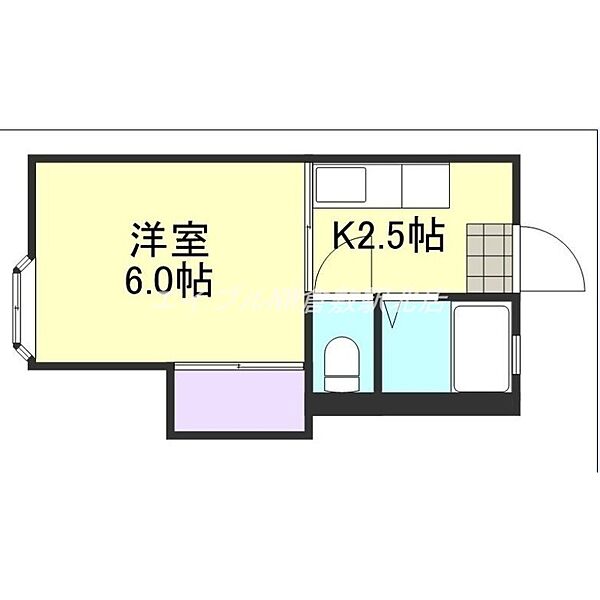 岡山県総社市中央3丁目(賃貸アパート1K・2階・20.29㎡)の写真 その2