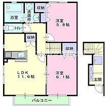 岡山県倉敷市上富井（賃貸アパート2LDK・2階・58.14㎡） その2