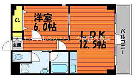 敷島ビル 601 ｜ 岡山県倉敷市笹沖1265（賃貸マンション1LDK・6階・45.01㎡） その2