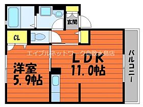 パインツリー　Ｅ棟 201 ｜ 岡山県倉敷市玉島阿賀崎4丁目11-11-1（賃貸アパート1LDK・2階・41.09㎡） その2